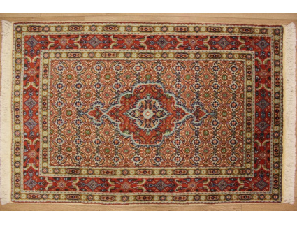 Persian carpet "Moud" with silk 123x80 cm Beige