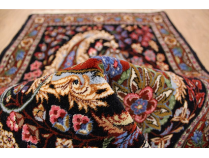 Persian carpet "Ghom" with Silk 90x60 cm Blue