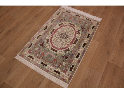 Persian carpet "Ghom" pure Silk rug 120x80 cm