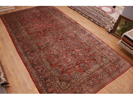 XXL Antique Persian Rug Sarough 590x300 cm Red