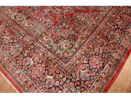 XXL Antique Persian Rug Sarough 590x300 cm Red