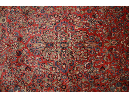 XXL Antique Persian Rug Sarough 590x300 cm Red