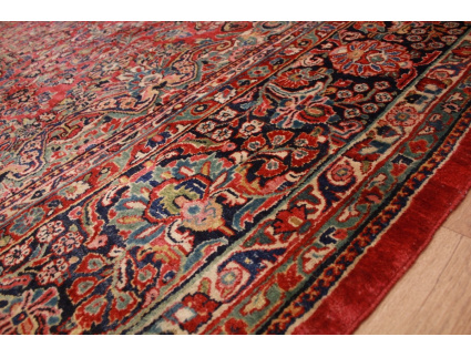 XXL Antique Persian Rug Sarough 590x300 cm Red