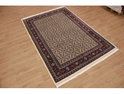 Persian carpet "Moud" with silk 295x200 cm Beige