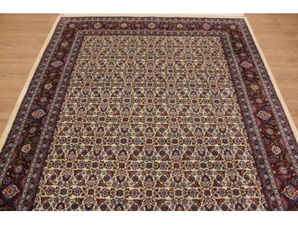 Persian carpet "Moud" with silk 295x200 cm Beige