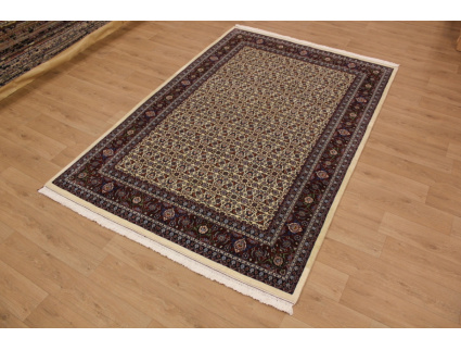 Persian carpet "Moud" with silk 295x200 cm Beige