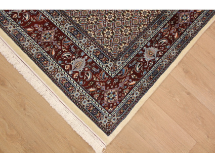 Persian carpet "Moud" with silk 285x200 cm Beige