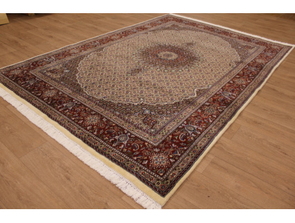 Persian carpet "Moud" with silk 300x200 cm Beige