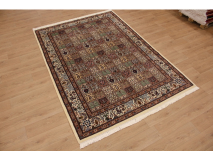 Perser Teppich "Moud" mit Seide 310x200 cm Beige