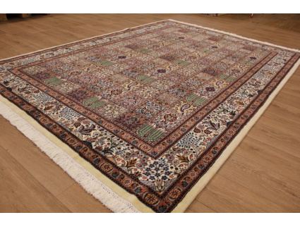 Perser Teppich "Moud" mit Seide 310x200 cm Beige