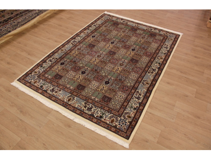 Perser Teppich "Moud" mit Seide 310x200 cm Beige