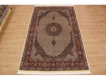 Persian carpet "Moud" with silk 307x200 cm Beige