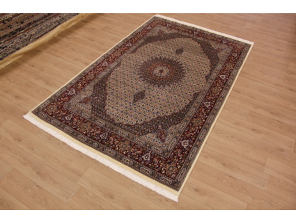 Persian carpet "Moud" with silk 307x200 cm Beige