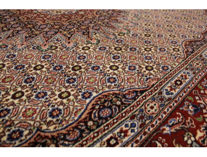 Persian carpet "Moud" with silk 307x200 cm Beige