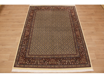 Persian carpet "Moud" with silk 282x200 cm Beige