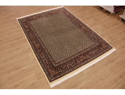 Persian carpet "Moud" with silk 282x200 cm Beige