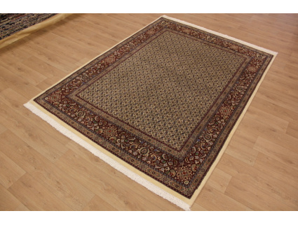 Persian carpet "Moud" with silk 282x200 cm Beige