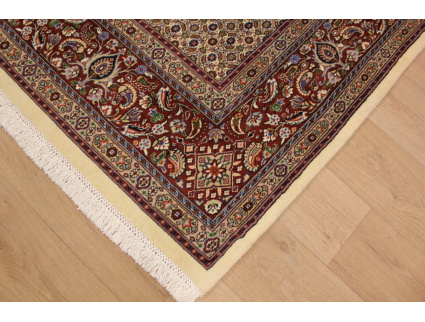 Persian carpet "Moud" with silk 282x200 cm Beige