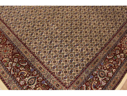 Persian carpet "Moud" with silk 282x200 cm Beige