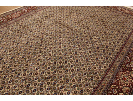 Persian carpet "Moud" with silk 282x200 cm Beige