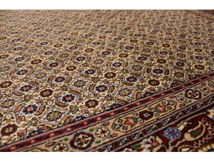 Persian carpet "Moud" with silk 282x200 cm Beige