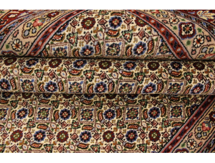 Persian carpet "Moud" with silk 282x200 cm Beige