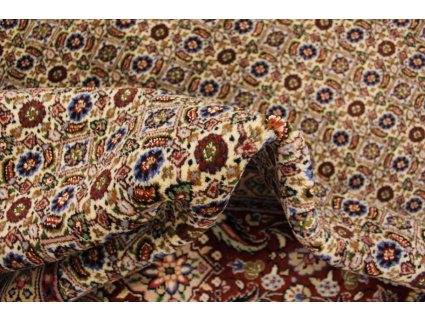 Persian carpet "Moud" with silk 282x200 cm Beige