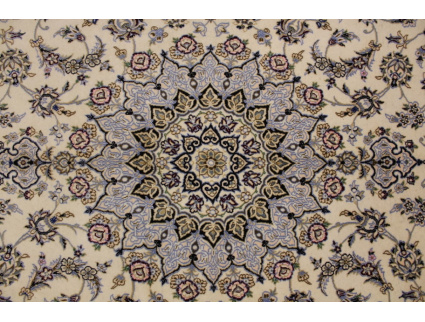 Persian carpet Nain 9la with Silk 300x200 cm