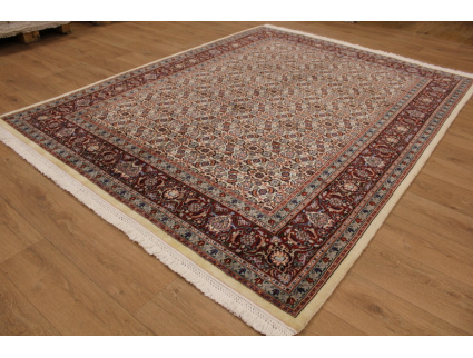 Persian carpet "Moud" with silk 277x210 cm Beige