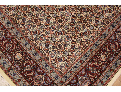 Persian carpet "Moud" with silk 277x210 cm Beige