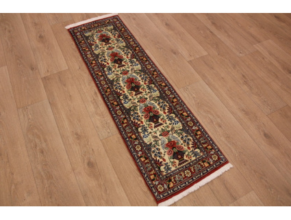 Persian carpet Runner "Waramin" with silk 155x50 cm