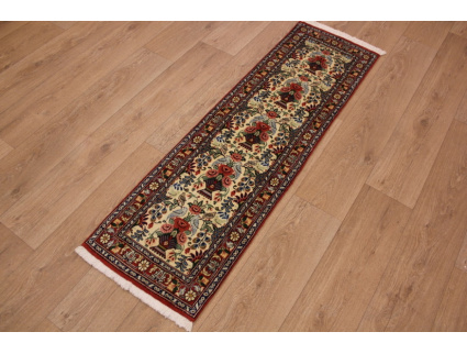 Persian carpet Runner "Waramin" with silk 155x50 cm