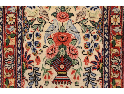 Persian carpet Runner "Waramin" with silk 155x50 cm