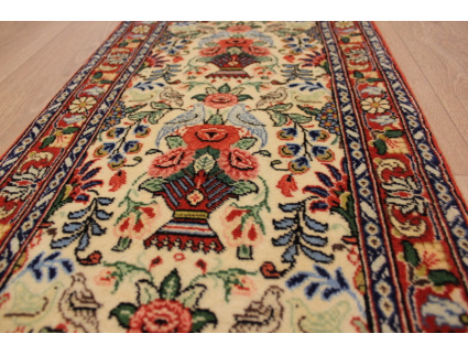 Persian carpet Runner "Waramin" with silk 155x50 cm