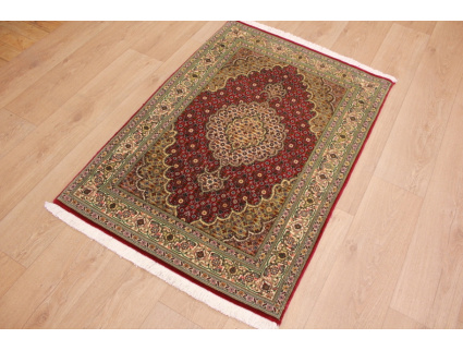 Perserteppich "Taabriz" Mahi mit Seide 120x85 cm Rot