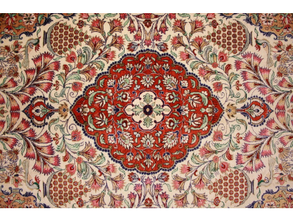 Persian carpet Qum pure Silk151x100 cm Beige