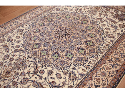 Fine Persian carpet  Nain 6la with  silk 320x220 cm