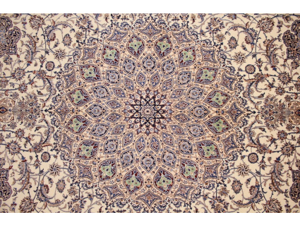 Fine Persian carpet  Nain 6la with  silk 320x220 cm