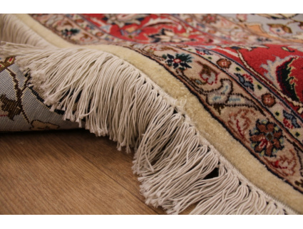 Persian carpet "Taabriz" with Silk 215x155 cm Beige