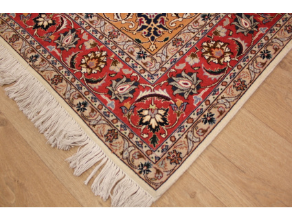 Persian carpet "Taabriz" with Silk 215x155 cm Beige