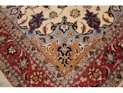 Persian carpet "Taabriz" with Silk 215x155 cm Beige