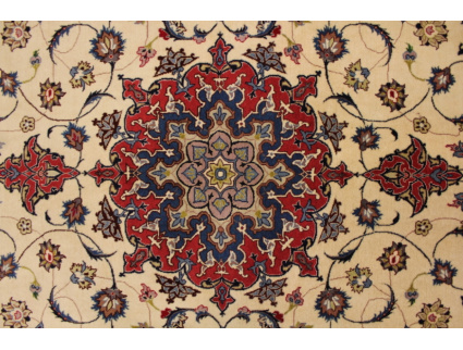 Persian carpet "Taabriz" with Silk 202x153 cm Beige