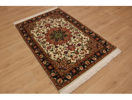 Persian carpet "Taabriz" with Silk 156x102 cm Beige