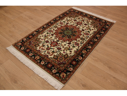 Persian carpet "Taabriz" with Silk 156x102 cm Beige