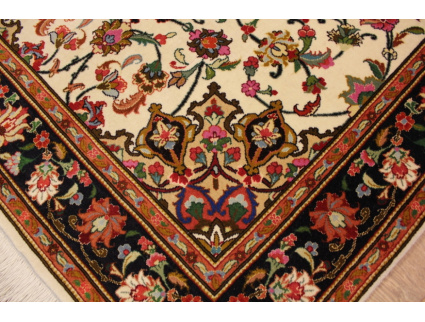 Persian carpet "Taabriz" with Silk 156x102 cm Beige