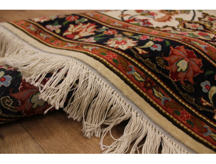 Persian carpet "Taabriz" with Silk 156x102 cm Beige