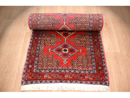 Persian carpet "Seneh" runner Wool 336x90 cm Red