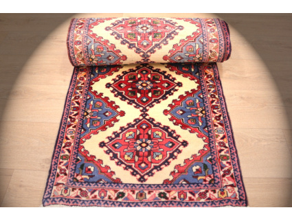 Persian carpet "Hamedan" runner virgin wool 398x70 cm