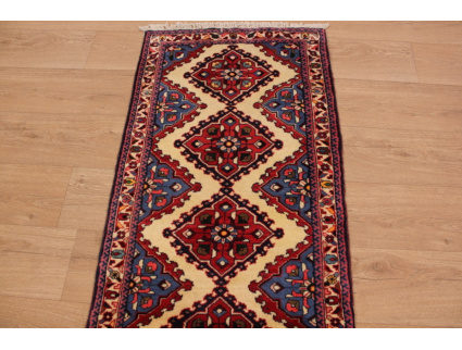 Persian carpet "Hamedan" runner virgin wool 398x70 cm