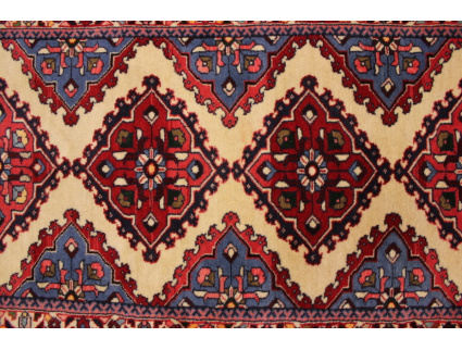 Persian carpet "Hamedan" runner virgin wool 398x70 cm